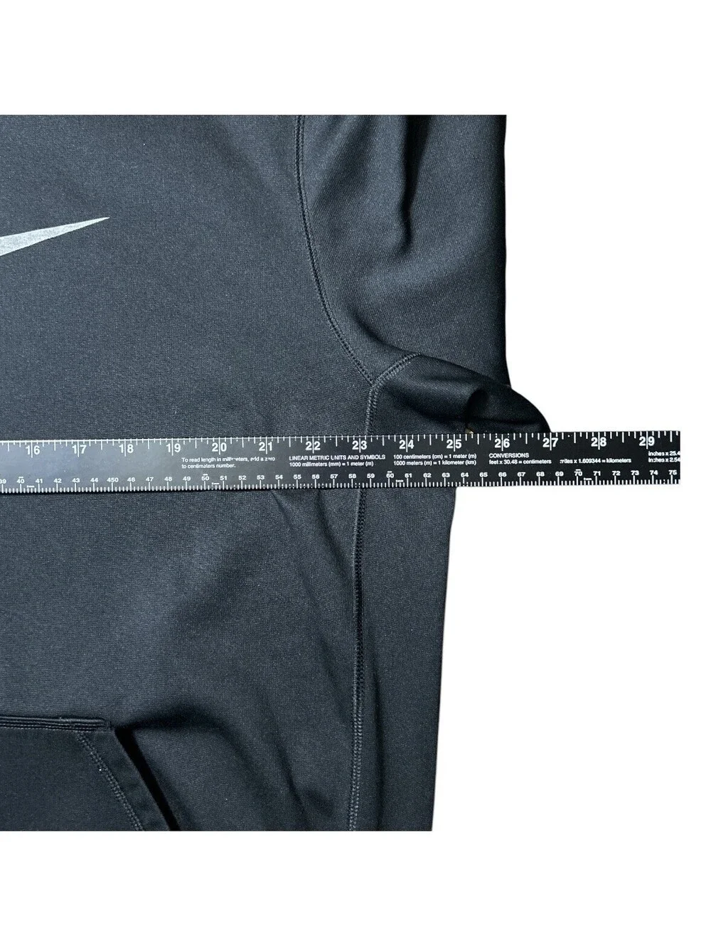 Nike Men's XL Therma-FIT Big Swoosh Lined Pullover Hoodie Black/Grey Accent